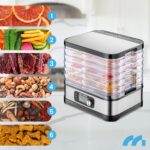 MalTec Dörrgerät 450W mit Timer & 5 Ebenen – Lebensmitteltrockner für Obst, Gemüse & Pilze – Bild 5