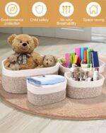 4er-Set Aufbewahrungskörbe aus Baumwollseil – Stapelbar & Multifunktional für jedes Zimmer – Bild 5