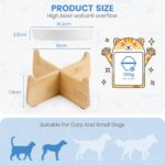 IDOGCHEW Erhöhter Keramik Anti-Schling-Napf für Katzen – Slow Feeder mit Bambusständer – Bild 4
