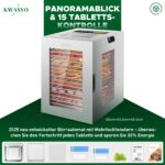 Kwasyo Dörrautomat Edelstahl 15 Etagen – Professionelles Dörrgerät mit Dual-Lüfter & Timer – Bild 4