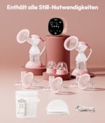 NCVI Elektrische Milchpumpe Rosa – 4 Modi, 9 Stufen, Ultra-Leise & Auslaufsicher – Bild 9