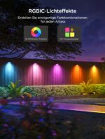 Govee RGBWIC Wandleuchte Aussen 6er-Set – Smarte Gartenbeleuchtung mit Musiksync für Alexa & Matter – Bild 2