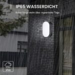 MEGACUBE 18W LED Wandleuchte 4000K IP65 – Ovale Außenleuchte für Innen & Außen – Bild 4