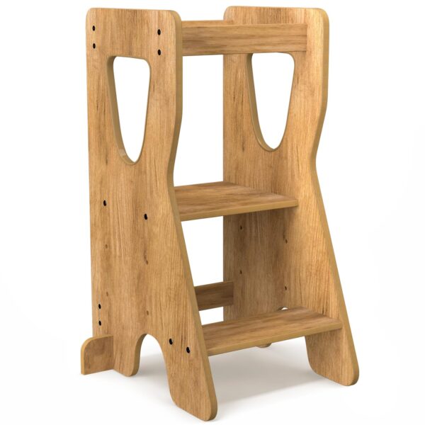 COSYLAND Lernturm mit R-Design & 3 Höhen – Höhenverstellbar bis 70 kg für Küche