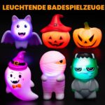 JOYIN 6er Set LED Badespielzeug Halloween – Leuchtendes Badewannenspielzeug für Kinder – Bild 6