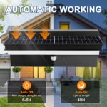 HOTUT Solar-Wandleuchte mit Bewegungsmelder 4400 mAh – 1500 lm IP65 für Aussen – Bild 4