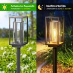 PUAIDA 4er-Set Solarleuchten für Außen – 18 Lumen, IP65 Wasserdicht, 14+ Stunden Laufzeit – Bild 2