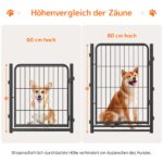 Frost IX Welpenauslauf 8-teilig 60cm – Faltbarer Hundezaun mit Tür & werkzeuglosem Aufbau – Bild 6