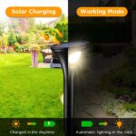 Ainostone Solarleuchten 3er Set mit Bewegungsmelder – Warmweiss Gartenbeleuchtung IP65 – Bild 2