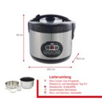 Solis Reiskocher Duo Program 1,2 L – 2in1 Reiskocher & Dampfgarer mit Timer – Bild 2
