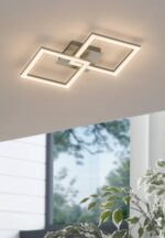 EGLO Palmaves 2 LED Deckenleuchte 37 cm – Moderne Designlampe Nickel-Matt für Wohnzimmer – Bild 4
