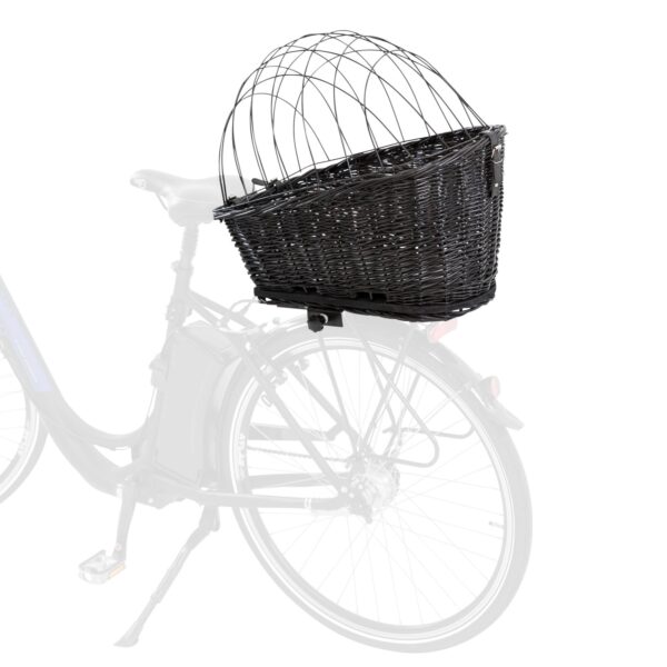 TRIXIE Fahrradkorb Weide für Hunde bis 8 kg – Sicherer Hundekorb für Gepäckträger