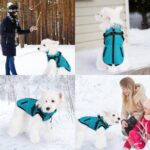 Savlot Hundemantel mit Fleecefutter & integriertem Geschirr – Wasserdichte Winterjacke für Hunde – Bild 3