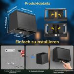 T-SUN Solar Wandleuchte mit Bewegungsmelder 3000K – IP65 Solarlampe für Aussen (4er Set) – Bild 5