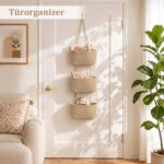 TeoKJ 3-stöckiger Hängekorb aus Baumwollseil – Wandorganizer für Tür & Badezimmer – Bild 4