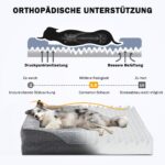 FURTIME Orthopädisches Hundebett 89x64cm – Memory Foam für Mittelgrosse Hunde – Bild 2