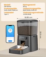 oneisall 3.5L WiFi Futterautomat für Katzen – APP-Steuerung & Portionskontrolle – Bild 9
