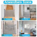 NAIZY Türschutzgitter Rollo 0–150 cm – Sicheres Treppenschutzgitter für Baby & Hund – Bild 8