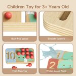 TOP BRIGHT Montessori Mathe-Lernspielzeug ab 3 Jahren – 2-in-1 Zählbrett & Zahlenübungen – Bild 6