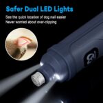 Casfuy Krallenschleifer für Hunde mit 2 LED-Leuchten – Elektrischer Krallentrimmer für kleine & mittelgrosse Haustiere – Bild 2