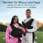 KOALA BABYCARE Elastisches Tragetuch – Ergonomische Babytrage für Neugeborene bis 15kg – Bild 6