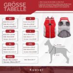Kuoser Hundejacke XXL – Wasserdichte Winterweste mit Fleecefutter für grosse Hunde – Bild 2