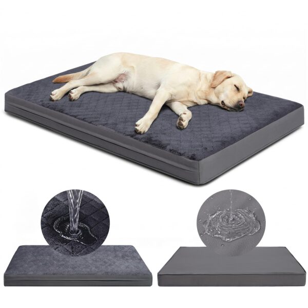 Favodormir Orthopädisches Hundebett XXL 119x73cm – Wasserdicht & Waschbar für Grosse Hunde