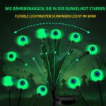 Lewondr 6er-Pack Solar-Augapfel-Lichter – Halloween Gartenbeleuchtung mit 2 Modi – Bild 4