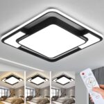 Style home 90W LED Deckenlampe Quadratisch Dimmbar – Moderne Leuchte mit Fernbedienung für Wohnräume – Bild 6