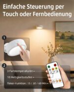 EZVALO Akku-Wandleuchte mit Fernbedienung – 360° drehbar, 3 Farbmodi, USB-C aufladbar – Bild 8