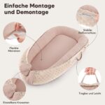 Bearmoss Babynestchen 90x55cm – Weiches Kuschelnest mit Musselinbaumwolle für Neugeborene – Bild 5