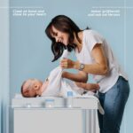 Infantastic® Wickelkommode mit Wickelauflage – 3 Schubladen & 3 Fächer für sichere Babypflege – Bild 4