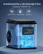 KeeGone Eiswürfelmaschine Edelstahl – 15 kg Eis in 24h mit LED-Display & Selbstreinigung – Bild 7