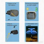 Hqynss Solar-Quallenleuchten 3er Set – Farbwechsel LED Gartenleuchten IP65 wasserdicht – Bild 5