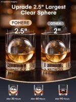 FOHERE Eiswürfelmaschine 63 mm – Premium Eiskugeln für Whiskey & Cocktails – Bild 3