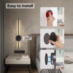 TaoFiaCo 60 cm LED Wandleuchte Akku – kabellos, dimmbar, 2er-Set mit Fernbedienung – Bild 2