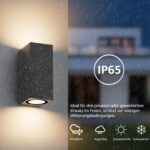Klighten 4er-Set GU10 Wandleuchte Anthrazit – IP65 Aussenleuchte für Innen & Aussen – Bild 4