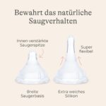 Lansinoh Babyflaschen-Set 240 ml mit NaturalWave Sauger M – 4er Pack für Stillbabys – Bild 4