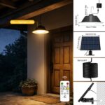 AGOTD Solar-Hängeleuchte mit Fernbedienung – 70 LEDs, 5M Kabel, dimmbar, IP65 – Bild 6