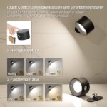 Coollamp LED-Wandleuchte mit USB-Ladung – 3 Farbmodi, 360° drehbar, Touch Control – Bild 2