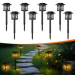 Caldarax 8er Set Solarleuchten Garten Warmweiss – IP65 Wasserdicht für Terrasse & Balkon