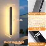Ketom 60cm LED Wandlampe IP65 Wasserdicht – Moderne Aussenleuchte Warmweiß für Innen & Aussen – Bild 5