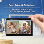 Babysense Full HD Split-Screen-Babyphone mit 2 Kameras – sichere WLAN-freie Überwachung – Bild 2
