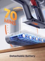 INTETURE Akku Staubsauger 600W 50kPa – 65 Min Laufzeit mit Wandhalterung & Touchscreen – Bild 3