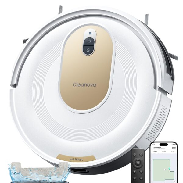 Vexilar W8 Saugroboter mit Wischfunktion – 5000Pa Saugkraft & 130 Min Laufzeit