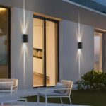 WYQSX LED-Außenwandleuchte 2er-Set 6W – Warmweisses Up & Down Licht für Fassade – Bild 7