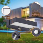 CELAVY LED Wandleuchte mit Bewegungsmelder IP65 – Up Down Aussenlampe Anthrazit – Bild 4