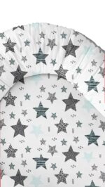 KOSPU Babynest 80x70cm aus 100% Baumwolle – Sicherer Kokon für Neugeborene – Bild 6