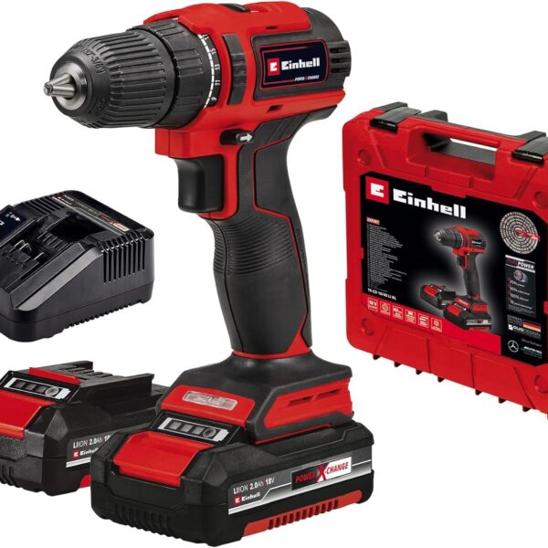 Einhell Akku-Bohrschrauber TE-CD 18/40 Li BL – 40 Nm Brushless mit 2x2,0 Ah Akku