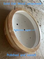 Schindora Holz LED Deckenleuchte Ø30 cm, 21 W, 3000 K warmweiss – Energiesparend für Wohnzimmer & Küche – Bild 7